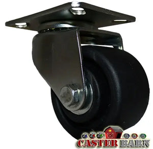 3" LOW PROFILE PLATE CASTER - POLYOLEFIN WHEEL - 03- PN - 03PO30IB3611YZ CasterHeadquarter