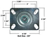 3" LOW PROFILE PLATE CASTER - POLYOLEFIN WHEEL - 03- PN - 03PO30IB3611YZ -  | CasterHQ