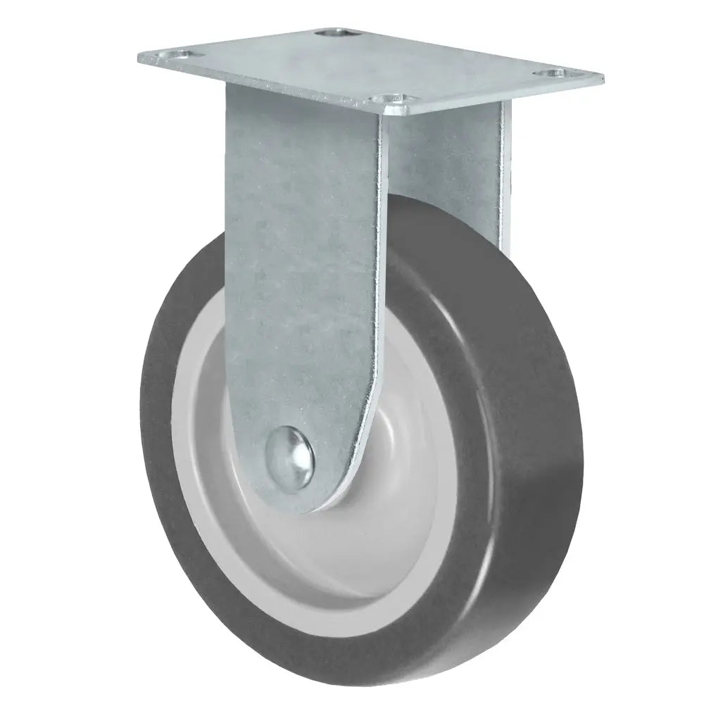 Durastar 3" x 1" Polyolefin Rigid  Caster - 125 lb Capacity, 2-3/8 x 3-5/8 Top Plate Durastar