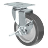 Durastar 5" x 1" Polyurethane on Polyolefin  Swivel Caster - 145 lb Capacity, 2-3/8" x 3-5/8" Top Plate -  | CasterHQ