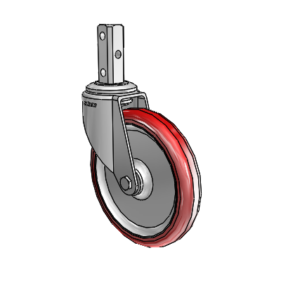 Colson 1.05370.91 5 inch square stem swivel caster polyurethane wheel 7/8 inch stem