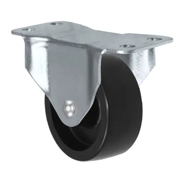 Durastar 3" x 1-1/4" Polyolefin Rigid Caster - 250 lb Capacity, 3-1/8" x 4-1/8" Top Plate Durastar