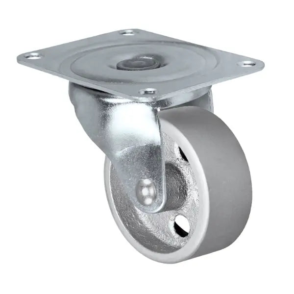 Durastar 3" x 1-1/4" Semi-Steel Swivel Caster - 300 lb Capacity, 3-1/8" x 4-1/8" Top Plate Durastar