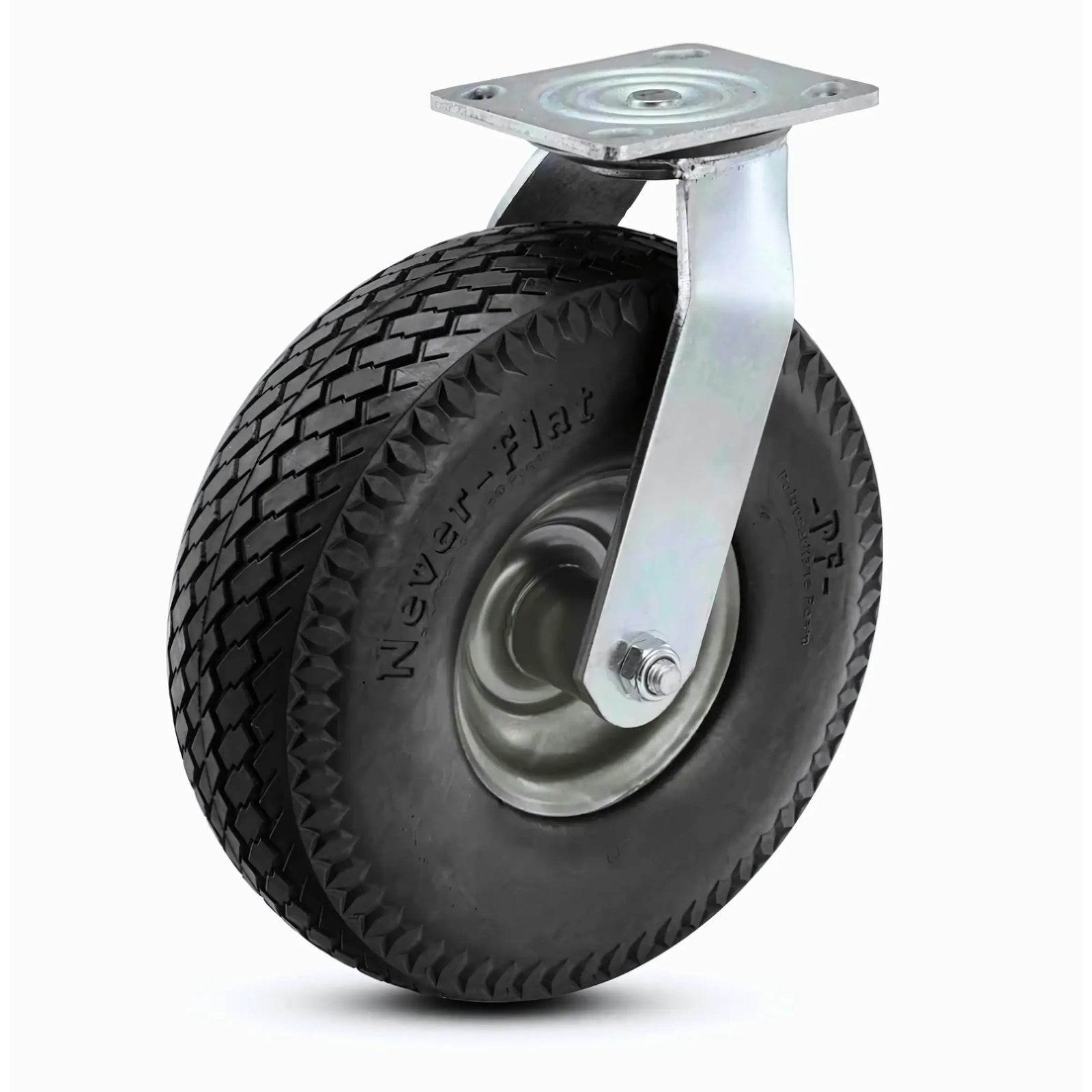 8" Flat-Free Swivel Caster – 8" x 3" Foam-Filled Tire | 275 lbs Capacity, Shock-Absorbing, Non-Marking Wheel CasterHeadquarter