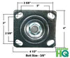 6 Inch Flat Free Swivel Caster with Brake - 250 lbs Capacity | 6 Inch x 2 Inch Foam Filled Tire -  | CasterHQ