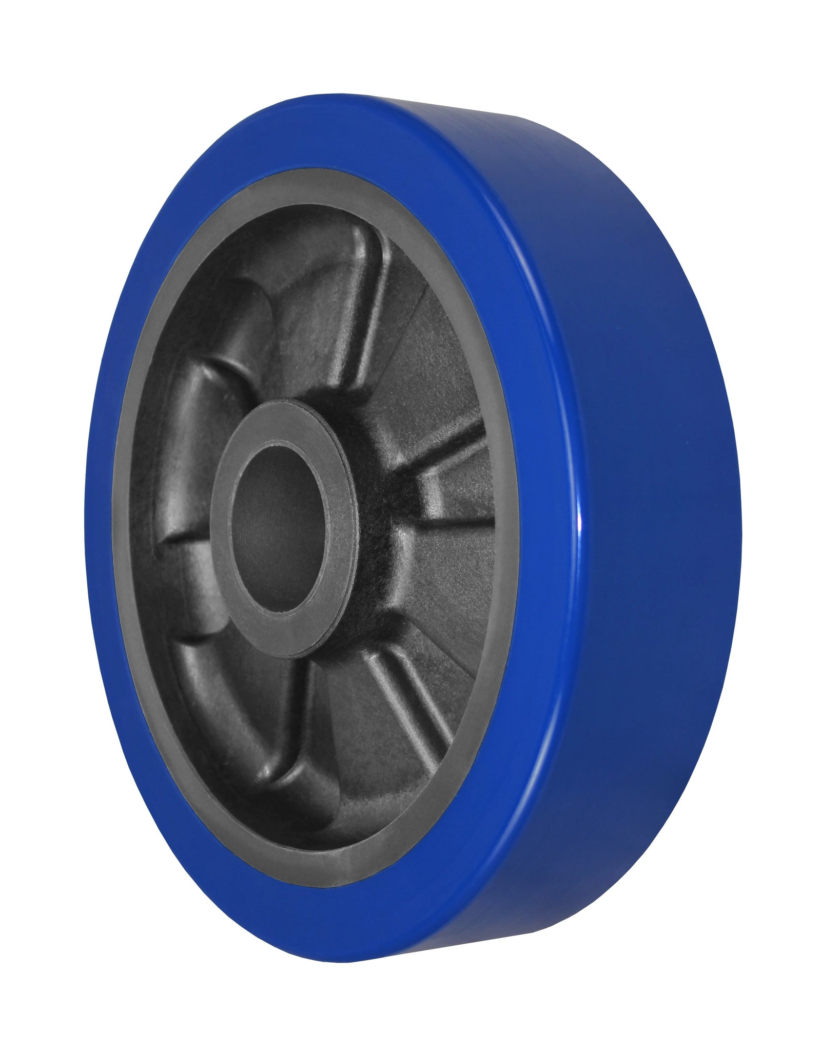 Durastar 10" x 2-1/2" MX Polyurethane on Glass-filled Nylon Wheel, 2200 lbs Capacity and 1-15/16" Plain Bore Durastar