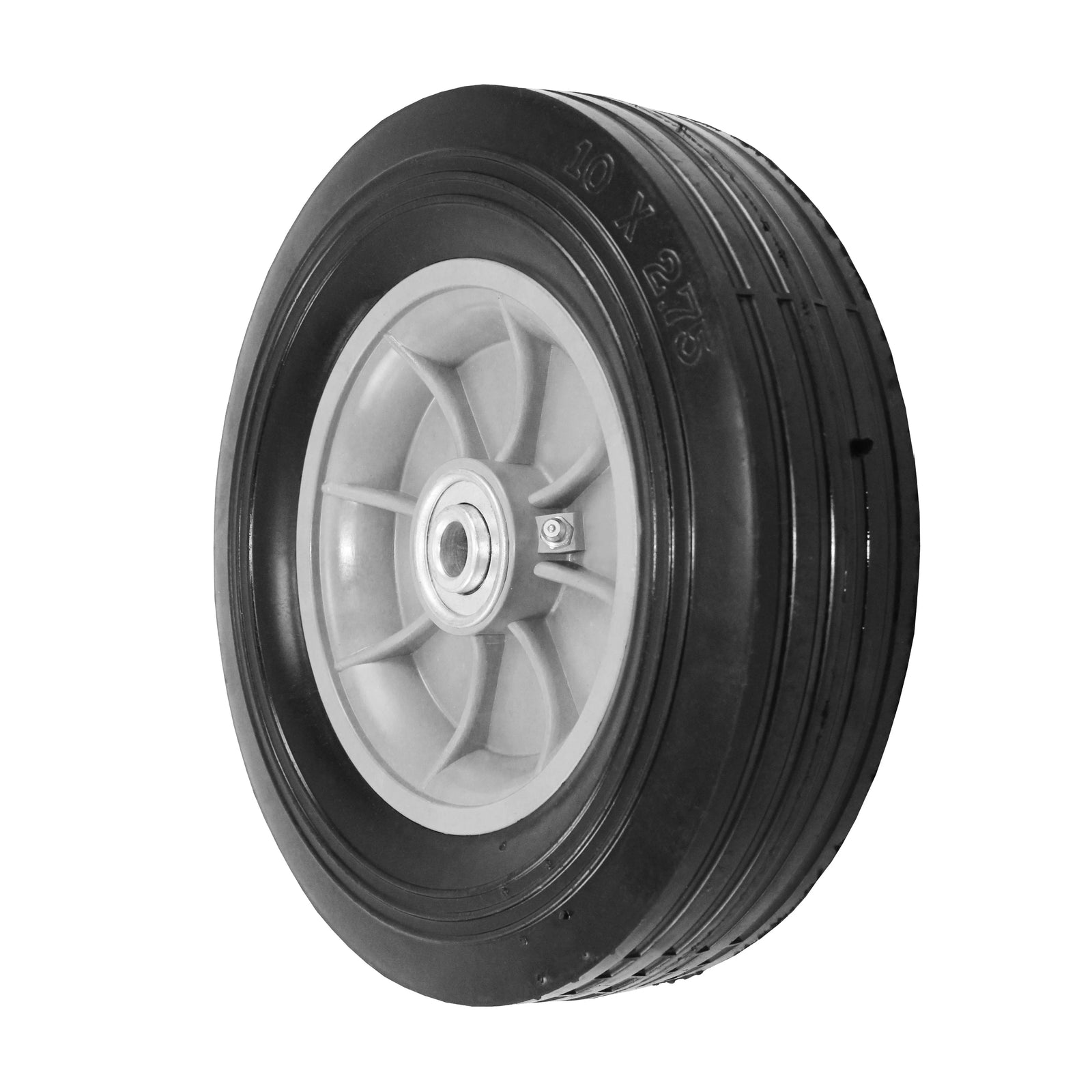 Durastar 10" x 2-3/4" Semi-Pneumatic on Polyolefin Off-Centered Wheel, 550 lbs Capacity Durastar