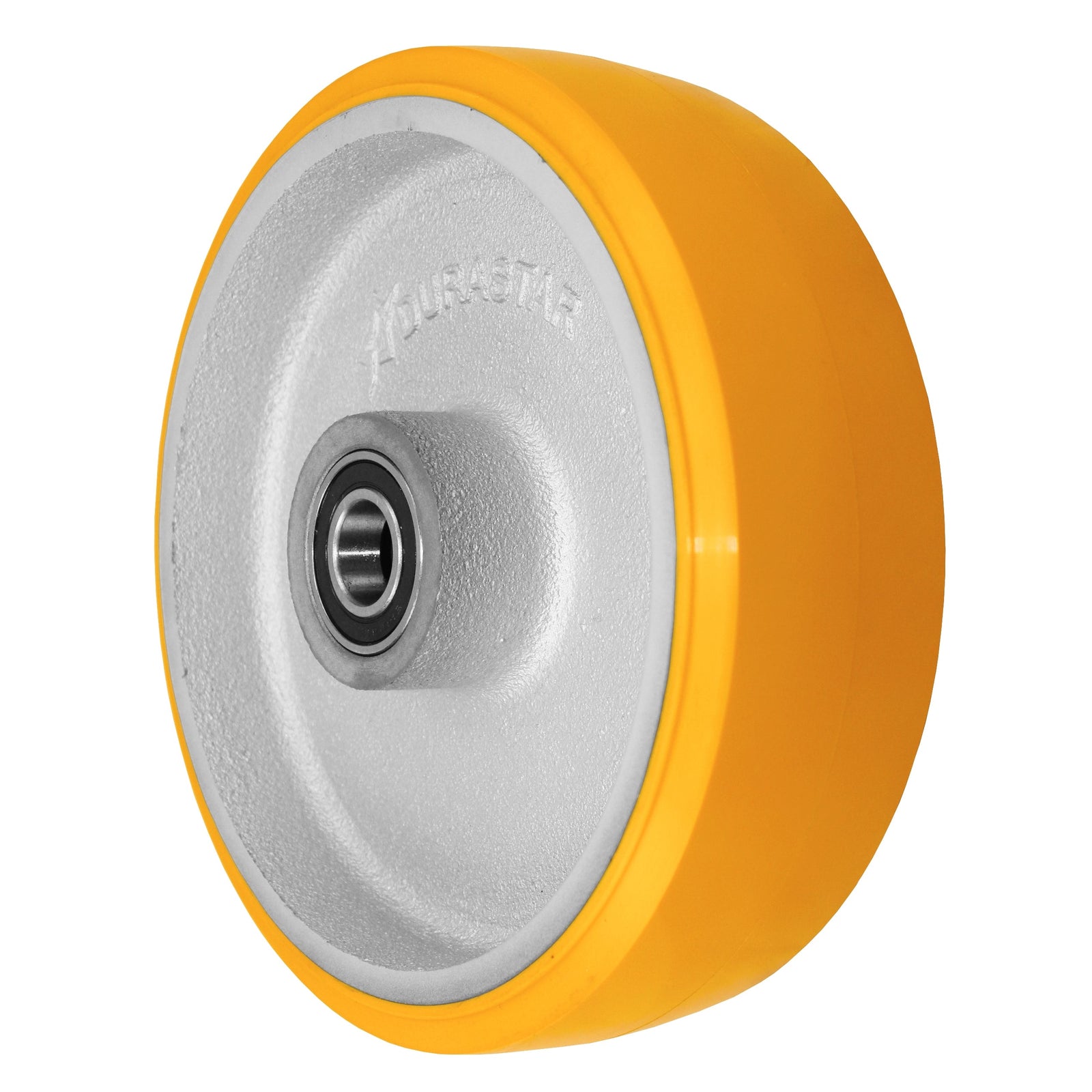Durastar 10" x 3" REGAL Polyurethane on Ductile Steel Core Wheel, 3200 lbs Capacity and 6205 Precision Ball Bearing Durastar