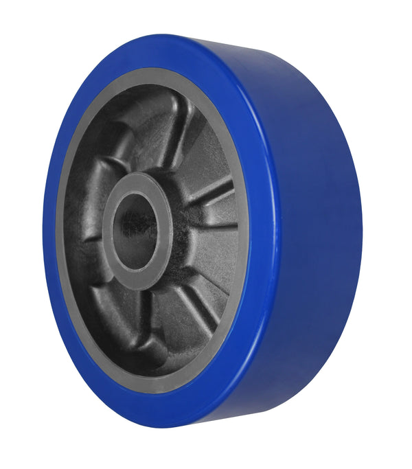 Durastar 10" x 3" MX Polyurethane on Glass-filled Nylon Wheel, 3000 lbs Capacity and 1-15/16" Plain Bore Durastar