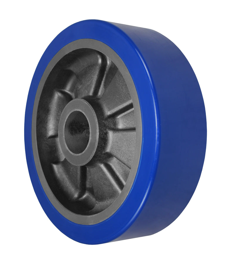 Durastar 10" x 3" MX Polyurethane on Glass-filled Nylon Wheel, 3000 lbs Capacity and 1-15/16" Plain Bore Durastar