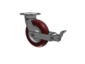 Albion 110AX08228S01FBB 8"x2" Maroon Swivel Kingpinless Caster – 1500 lb