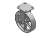 Albion Casters Kingpinless 8" x 2" Cast Iron Wheel Rigid Caster with 4" x 4.5" Plate - Heavy-Duty Industrial Caster for Superior Durability and Performance (Model 110CA08201R01) Albion-Casters