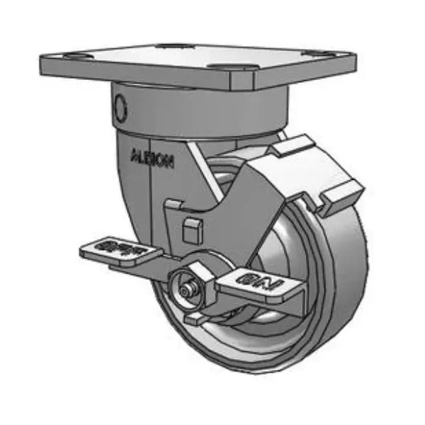 Kingpinless 4"x1.5" Forged Steel Wheel Side-Lock Caster, 1400 lb Capacity Albion-Casters