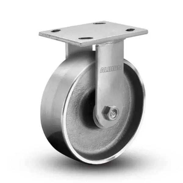 6" Kingpinless Rigid Caster with Heavy-Duty Drop Forged Steel Wheel, 1700 lb Load Capacity Albion-Casters