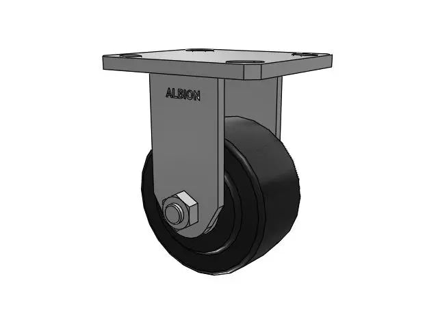 Albion Casters Kingpinless 4" x 2" Trionix Nylon Rigid Caster with 4" x 4.5" Plate - Heavy-Duty Industrial Wheel for Equipment and Machinery - Model 110NX04228R Albion-Casters