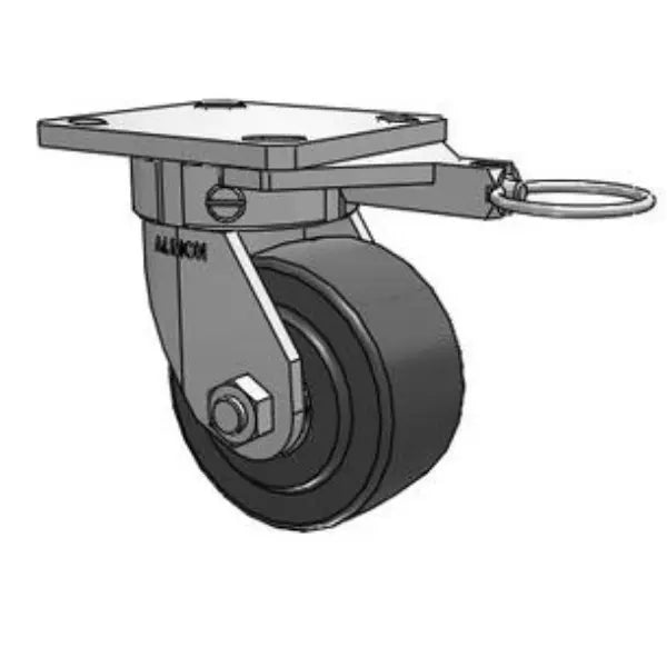Kingpinless 4"x2" Trionix Nylon Caster with 4"x4.5" Plate & Swivel Lock - 2000 lb Capacity Albion-Casters