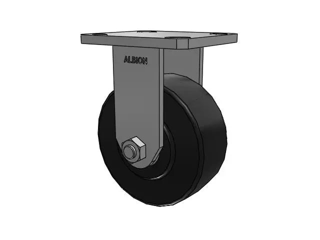 Albion Casters Kingpinless 5 x 2 Inch Trionix Nylon Rigid Caster with 4 x 4.5 Inch Plate - High-Durability Industrial Caster, Model 110NX05228R Albion-Casters