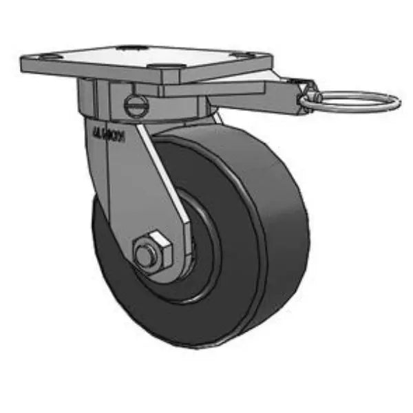 Kingpinless 5"x2" Trionix Nylon Caster with 4"x4.5" Plate & Swivel Lock - 2000 lb Capacity Albion-Casters