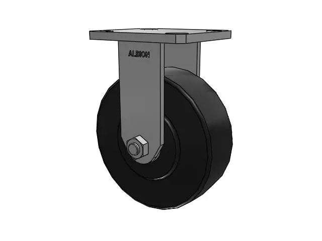 Albion Casters Kingpinless 6" x 2" Trionix Nylon Rigid Caster with 4" x 4.5" Plate - Heavy-Duty Industrial Caster for Superior Durability - Model 110NX06228R Albion-Casters