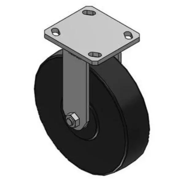 9.5-Inch Kingpinless 8x2 Trionix Nylon Rigid Caster with 4x4.5 Plate, 2000 lb Load Capacity Albion-Casters