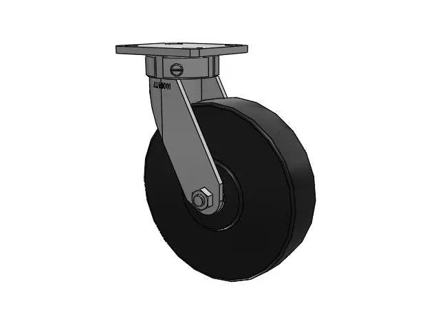 Albion Casters Kingpinless 8" x 2" Swivel Caster | Trionix Nylon, 4" x 4.5" Plate, Heavy-Duty 110NX08228S Model Albion-Casters