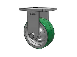 Albion 110PD05201R 5" x 2" Poly-on-Aluminum Rigid Kingpinless Caster