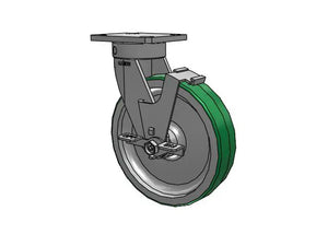 Albion 110PD08201SFBC 8"x2" Poly-on-Aluminum Kingpinless Caster – CasterHQ