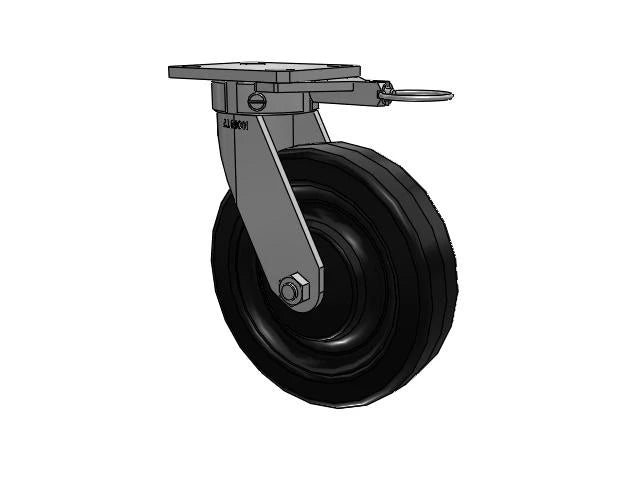 Albion Casters Kingpinless 8" x 2" Phenolic Wheel Caster with Swivel Lock and 4" x 4.5" Plate - Heavy-Duty Industrial Caster for Enhanced Mobility and Stability Albion-Casters