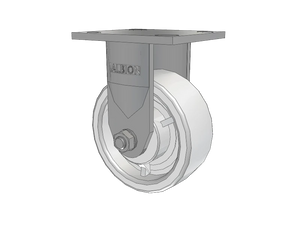Albion 120NW05251R 5" x 2" White Nylon Rigid Stainless Caster – CasterHQ