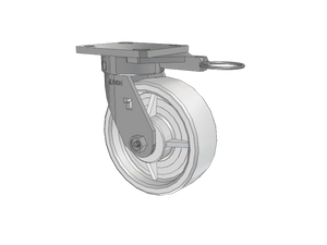 Albion 120NW06251SL 6" x 2" White Nylon Swivel Stainless Caster