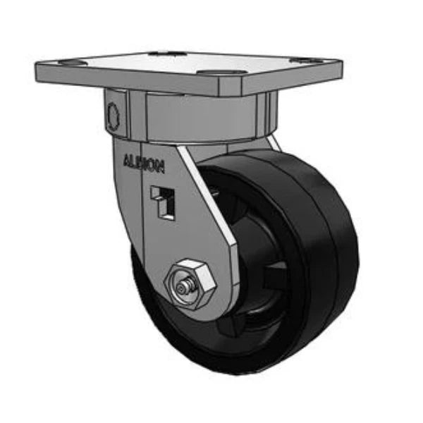 Stainless Kingpinless 4"x2" Polypropylene Caster | 450lb Capacity | 4"x4.5" Plate | Delrin Bearing Albion-Casters