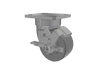 Albion Casters 4" x 2" XP Solid Polyurethane Side-Lock Caster - Stainless Kingpinless with 4" x 4.5" Plate - Model 120XP04201SFBD Albion-Casters