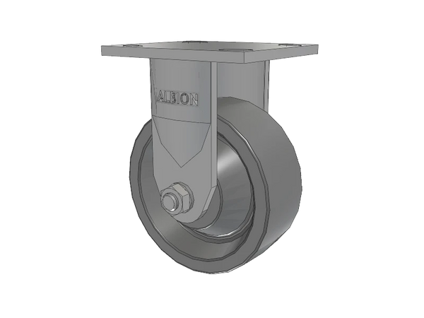 Albion Casters Stainless Steel Kingpinless Caster - 5" x 2" XP Solid Polyurethane Rigid Caster with 4" x 4.5" Plate - Heavy-Duty Load Capacity, Corrosion-Resistant, Durable Design - Model 120XP05201R Albion-Casters