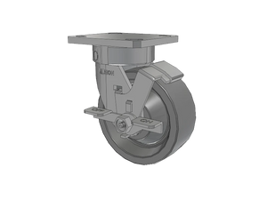 Albion 120XP05201SFBD 5"x2" Polyurethane Stainless Side-Lock Caster