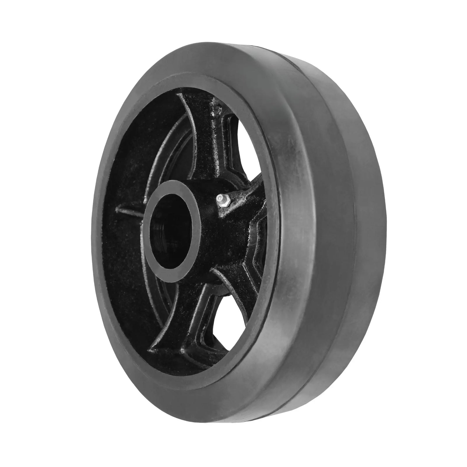Durastar 12" x 2-1/2" Rubber on Steel Wheel, 1200 lbs Capacity and 1-15/16" Plain Bore -  | CasterHQ