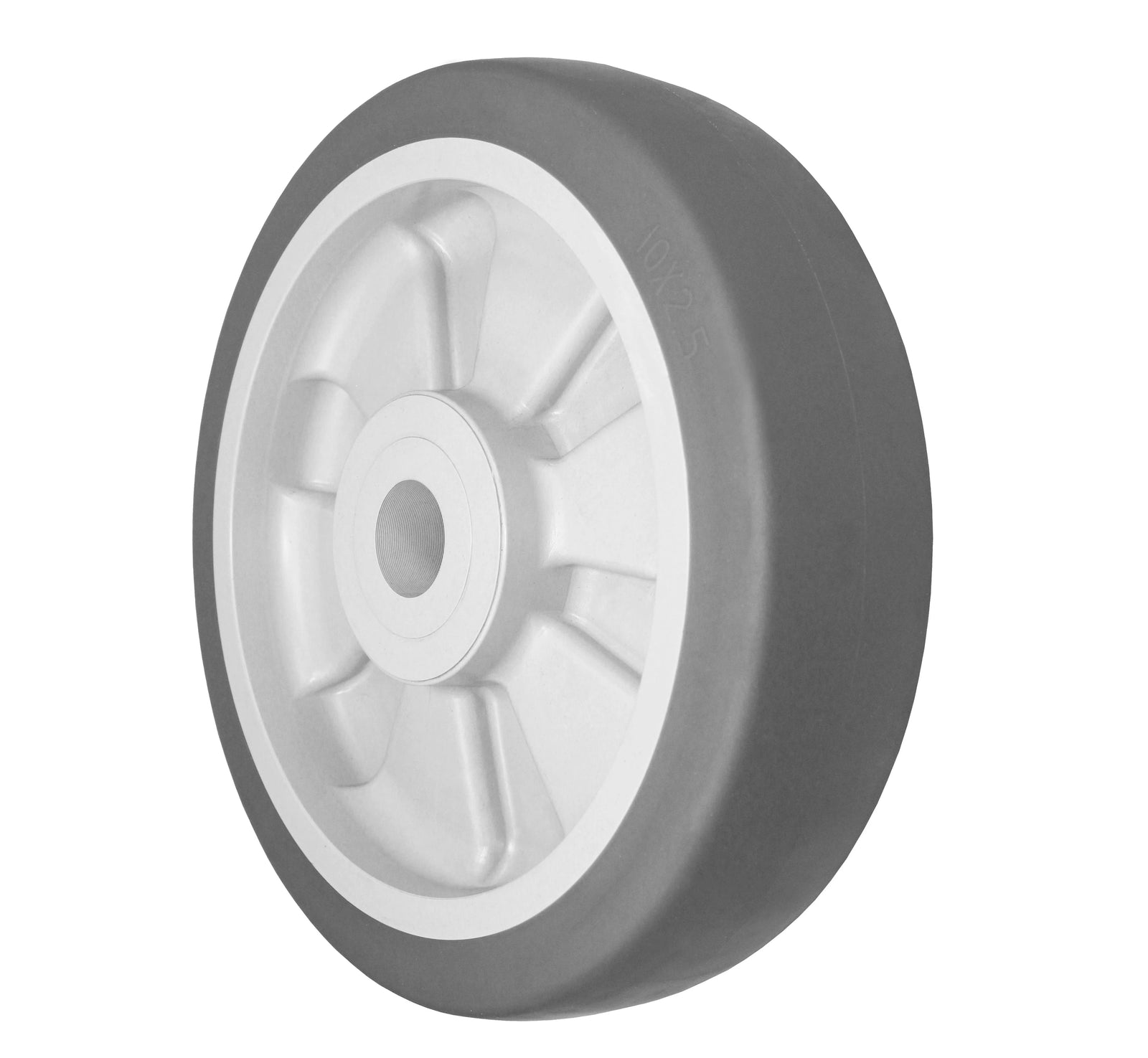 Durastar 12" x 3" Thermoplastic Rubber Wheel, 1200 lbs Capacity and 1-15/16" Plain Bore Durastar