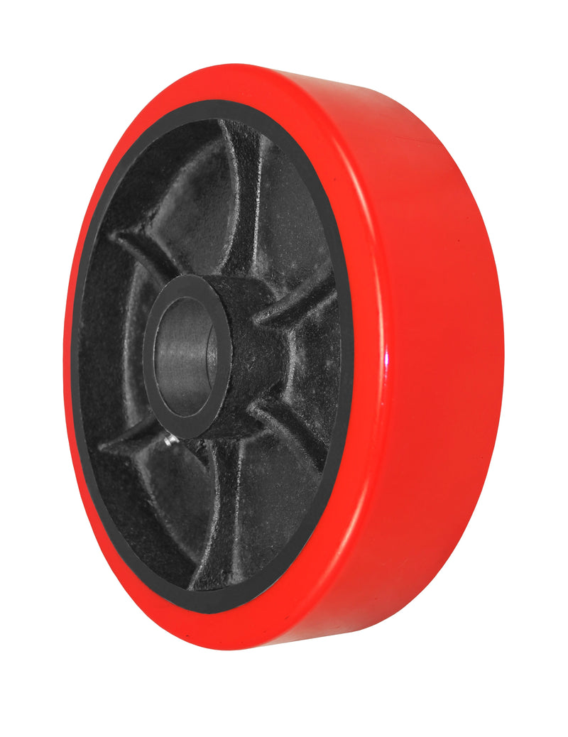 Durastar 12" x 4" Heavy Duty Polyurethane on Steel Wheel, 6000 lbs Capacity and 2-7/16" Plain Bore Durastar