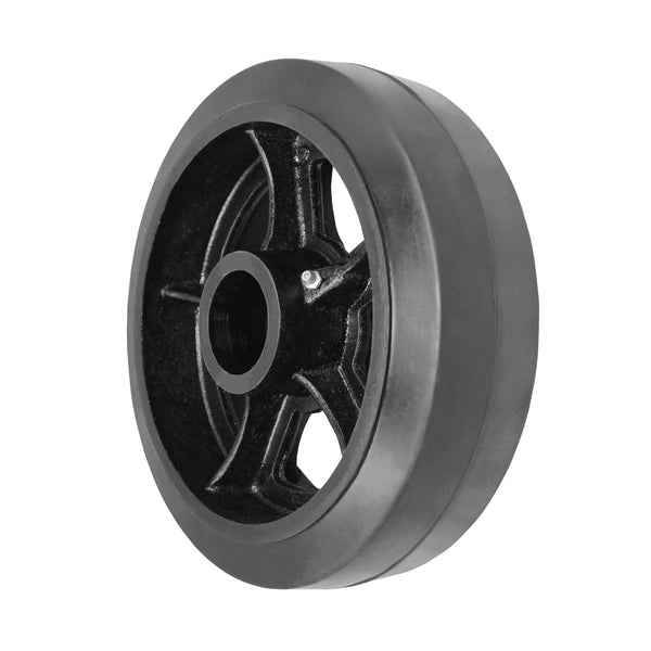 Durastar 12" x 5" Rubber on Steel Wheel, 2100 lbs Capacity and 2-7/16" Plain Bore Durastar