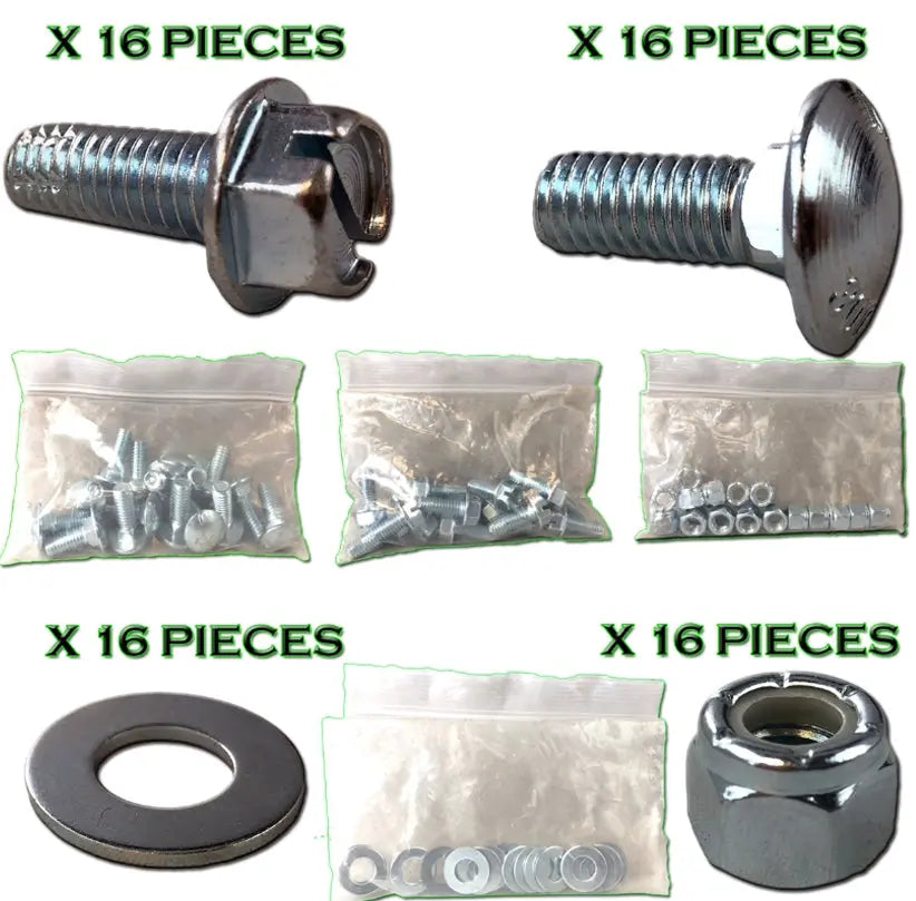 1/2" Caster Plate Mounting Hardware Combo Pack - 4 Pieces of Each -  | CasterHQ