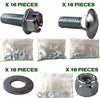 1/2" Caster Plate Mounting Hardware Combo Pack - 4 Pieces of Each -  | CasterHQ