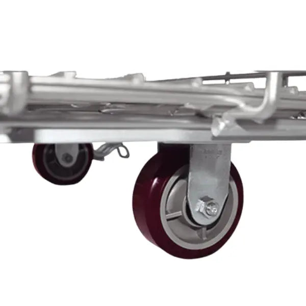 Durastar COLLAPSIBLE Wire 48 x 40 x 38 inch Open Foot Container with Casters -  | CasterHQ