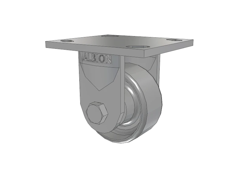 Albion Casters USA-Rig 3.25" x 1.5" Cast Iron Wheel Rigid Caster with 4" x 4.5" Plate - Durable, Heavy-Duty Performance for Industrial Applications - Model 16CA03101R Albion-Casters
