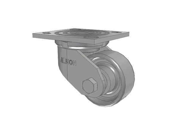 Albion Casters USA-Rig 3.25" x 1.5" Cast Iron Wheel Caster with 4" x 4.5" Plate - Heavy-Duty Rigid Caster for Industrial Use | Model 16CA03101S Albion-Casters