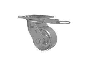 Albion 16CA04201SL 4" x 2" Cast Iron Swivel Caster with Brake – CasterHQ