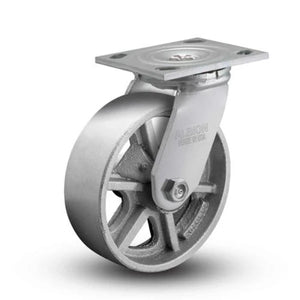 Albion 16CA06201SHS60 6" x 2" Cast Iron Swivel Caster 4" x 4-1/2" Plate
