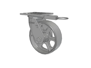 Albion 16CA06201SL 6" x 2" Cast Iron Swivel Caster with Brake – CasterHQ