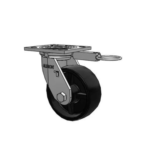 Albion Casters 5" x 2" Industrial Polypropylene Wheel Caster with Swivel Lock and 4" x 4.5" Plate - Model 16PB05201SL | Heavy-Duty USA Rig for Enhanced Load-Bearing and Maneuverability Albion-Casters