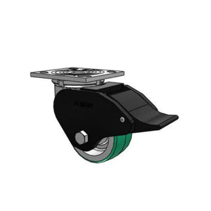 Albion 16PD04201ST 4" x 2" Poly-on-Alum Rigid Total Lock Caster