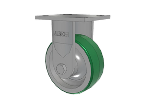 Albion 16PD05201R 5" x 2" Polyurethane Rigid Caster 4" x 4-1/2" Plate