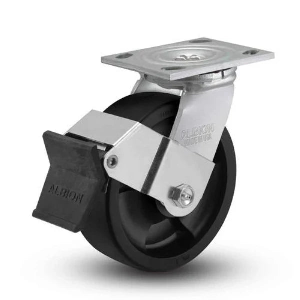 Albion Casters 6" x 2" Industrial Line USA Rig Top Locking Caster with Reinforced Polypropylene Wheel - Model 16RT06201SFBE | Heavy-Duty, Reliable, and Secure for Industrial Applications Albion-Casters